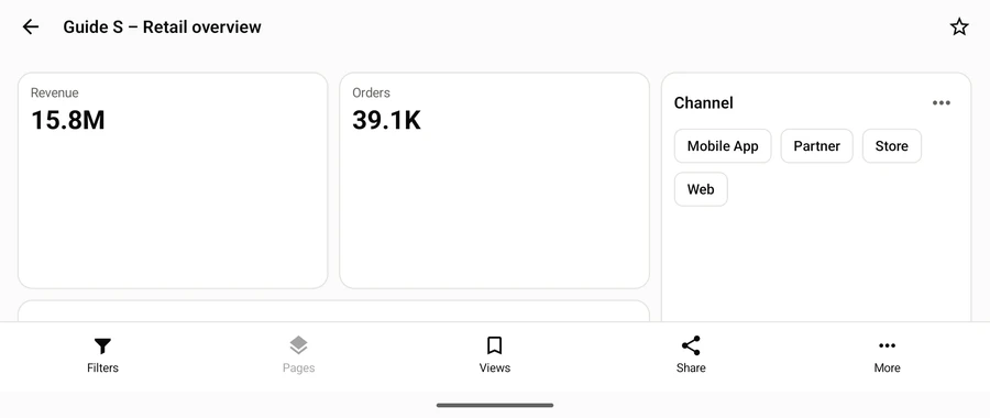 Turn the phone sideways and the dashboard reflows to use the wider screen.