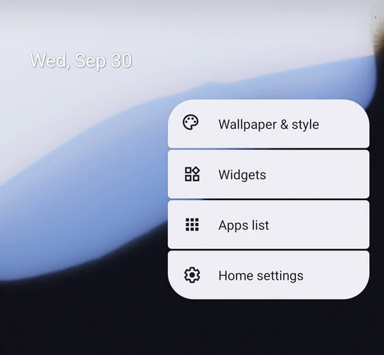 Press and hold an empty part of the home screen and choose Widgets.